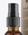 Amber Spray Bottle W/ Kraft Paper Box Mockup Amber Spray Bottle W/ Kraft Paper Box Mockup