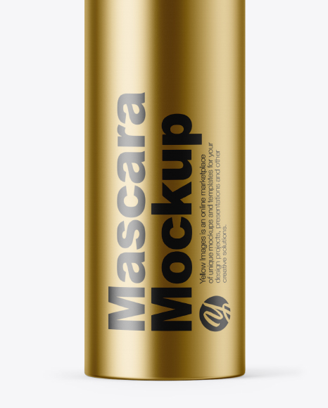 Matte Metallic Mascara Tube Mockup