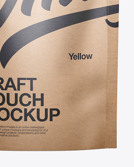 Kraft Stand Up Pouch Mockup - Front View