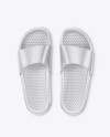 Glossy Flip Flops Mockup - Top View