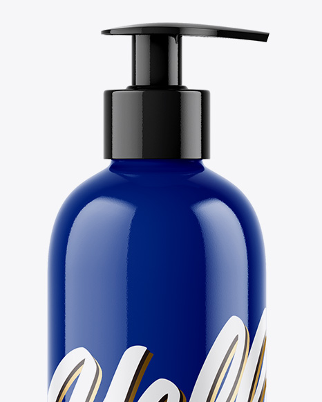 Glossy Shower Gel Bottle Mockup