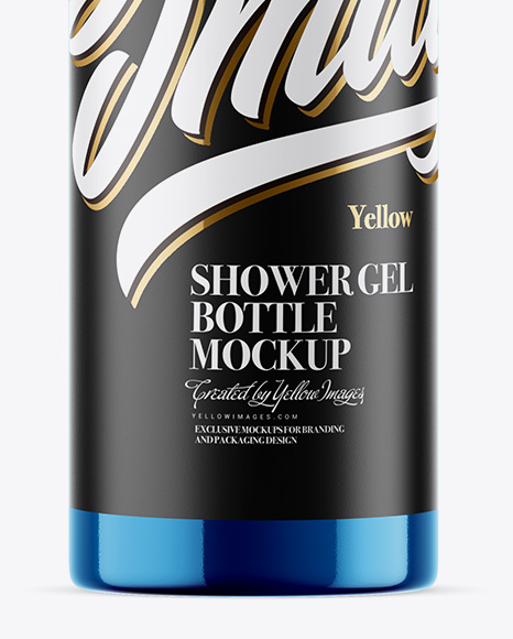 Metallic Shower Gel Bottle Mockup