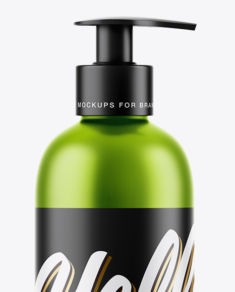 Matte Metallic Shower Gel Bottle Mockup