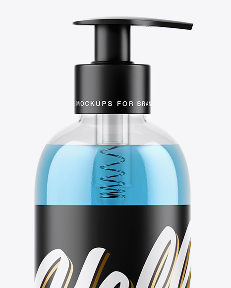 Clear Shower Gel Bottle Mockup