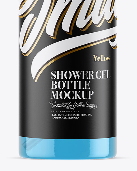 Clear Shower Gel Bottle Mockup