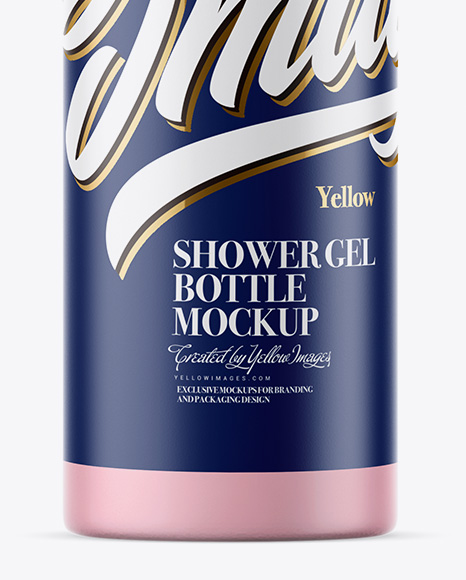 Frosted Bottle with Shower Gel Mockup