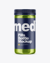 Metallic Pills Bottle Mockup