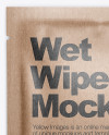 Kraft Wet Wipe Pack Mockup - Top View