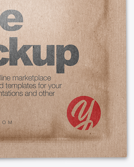 Kraft Wet Wipe Pack Mockup - Top View - Free Download Images High