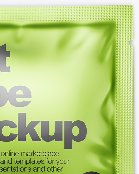 Metallic Wet Wipe Pack Mockup - Top View