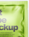 Metallic Wet Wipe Pack Mockup - Top View