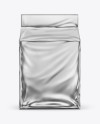 Metallic Stand-up Food Bag Mockup - Front View