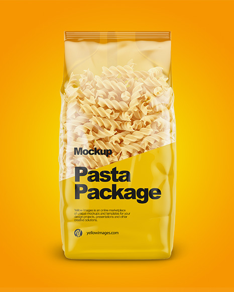 Fusilli Pasta Mockup - Front View