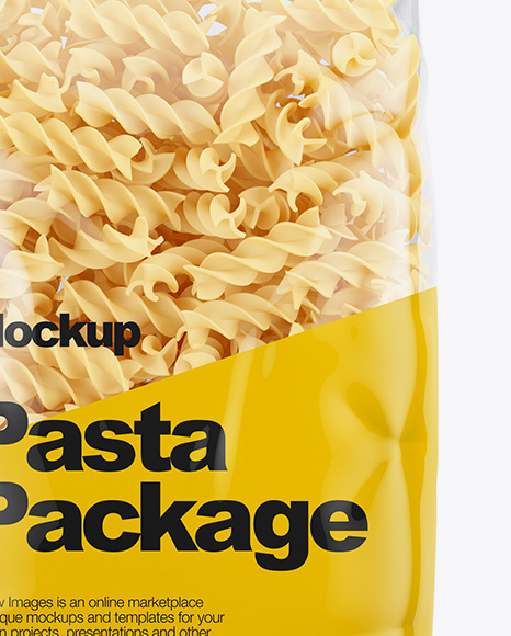 Fusilli Pasta Mockup - Front View