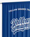 Wall Mounted Banner Mockup - Half-Side View