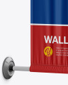 Wall Mounted Banner Mockup - Half-Side View