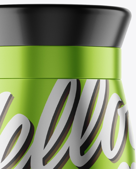 Metallic Thermo Flask Bottle Mockup