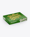Glossy Box Mockup - Half Side View (High-Angle Shot)