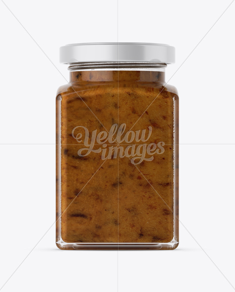 Creamed Honey w/ Prunes Glass Jar Mockup - Free Download Images High