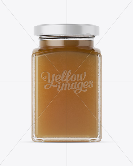 Glass Jar w/ Pure Raw Honey Mockup