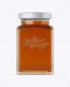 Glass Jar w/ Pure Honey Mockup