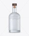 Frosted Glass Oslo Plate Bottle Mockup