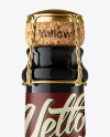 Green Glass Lambrusco Wine Bottle Mockup