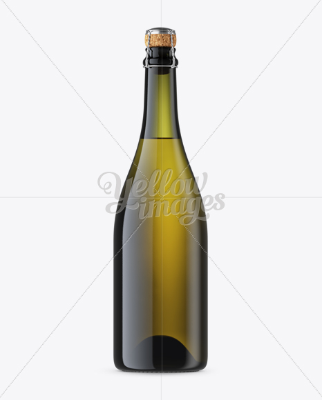 Antique Green Lambrusco Wine Bottle Mockup - Free Download Images High