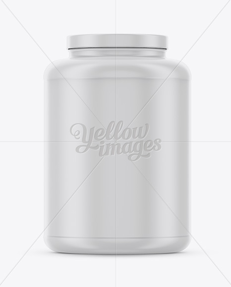 4Lb Plastic Matte Protein Jar Mockup