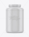 4Lb Plastic Matte Protein Jar Mockup