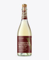 Clear Glass Lambrusco Bottle W/ White Wine Mockup