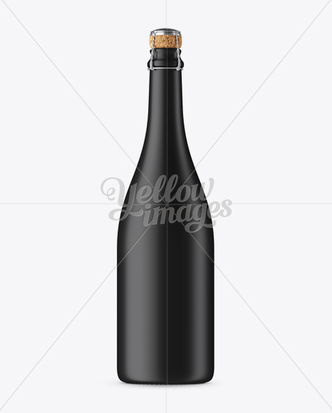 Black Matte Lambrusco Wine Bottle Mockup - Free Download Images High