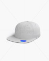 Snapback Cap with Sticker Mockup (Left Half Side View)