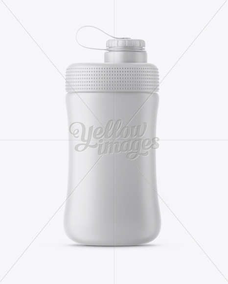 Matte Plastic Reusable Water Bottle Mockup