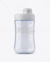 Transparent Reusable Water Bottle w/ Matte Cap Mockup