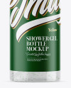 Clear Shower Gel-Scrub Bottle Mockup