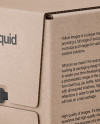 Kraft Box with Liquid Mockup - Half Side View