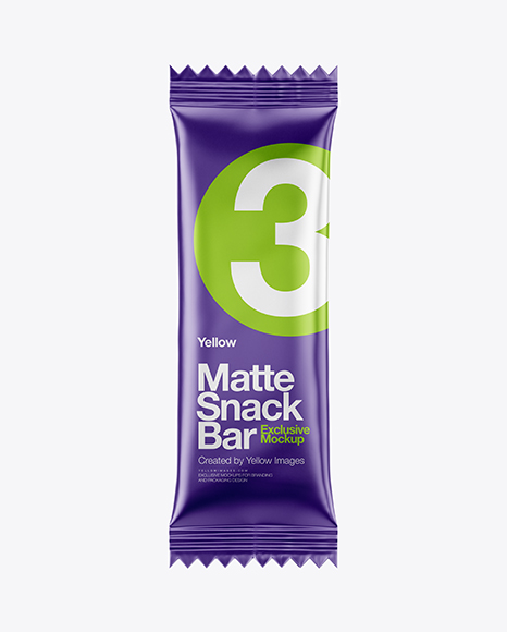 Matte Snack Bar Mockup - Front View