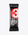 Glossy Snack Bar Mockup - Front View