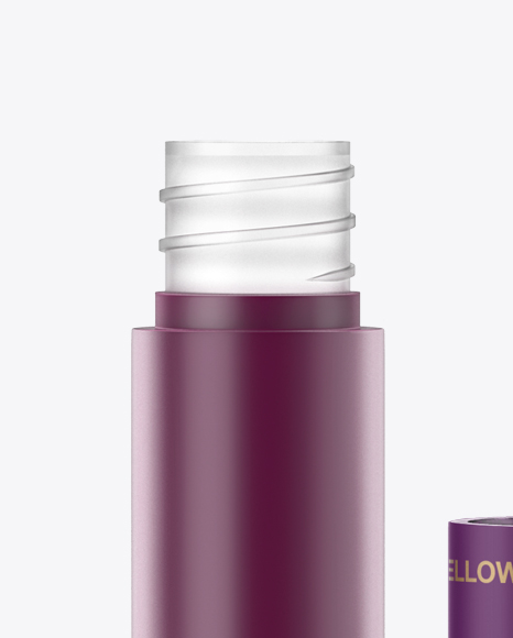 Opened Cosmetic Matte Bottle Mockup