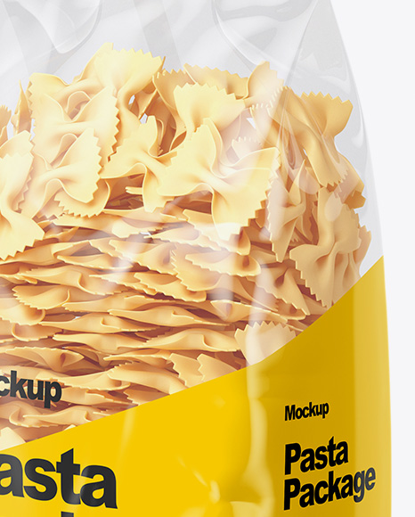 Farfalle Pasta Mockup - Half Side View