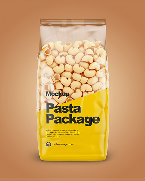 Pipe Rigate Pasta Mockup - Front View