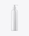 Clear Shower Gel Bottle with Pump Mockup