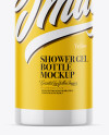 Clear Shower Gel Bottle with Pump Mockup