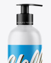 Frosted Clear Shower Gel Bottle with Pump Mockup