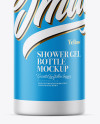 Frosted Clear Shower Gel Bottle with Pump Mockup