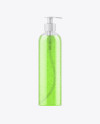 Clear Shower Gel-Scrub Bottle Mockup