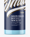 Clear Bottle with Shower Gel Mockup