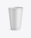 Matte Paper Coffee Cup Mockup - Front View (High-Angle Shot)