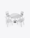 Table W/ Chairs Mockup